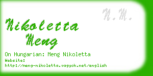 nikoletta meng business card